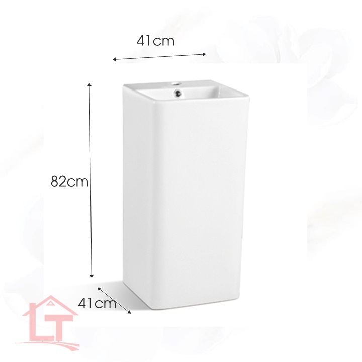 lavabo rửa mặt liền khối